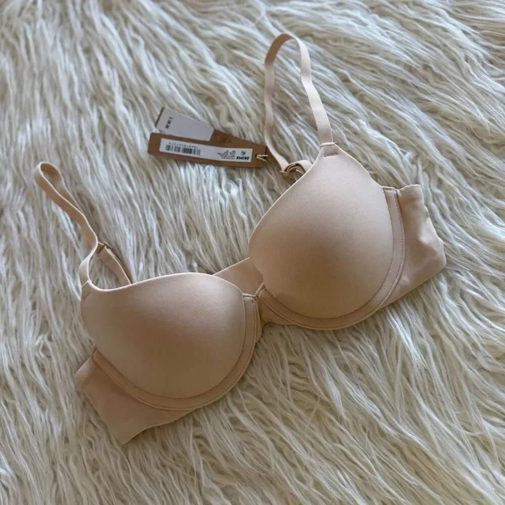 Skims Fits Everybody Push up Demi Bra Sand Size 32A - Picture 3 of 7